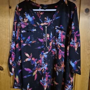 Floral V-Neck Blouse